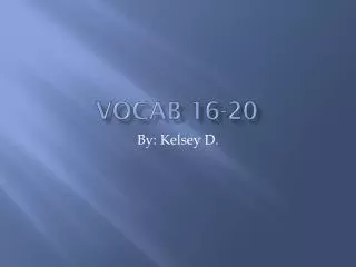 Vocab 16-20