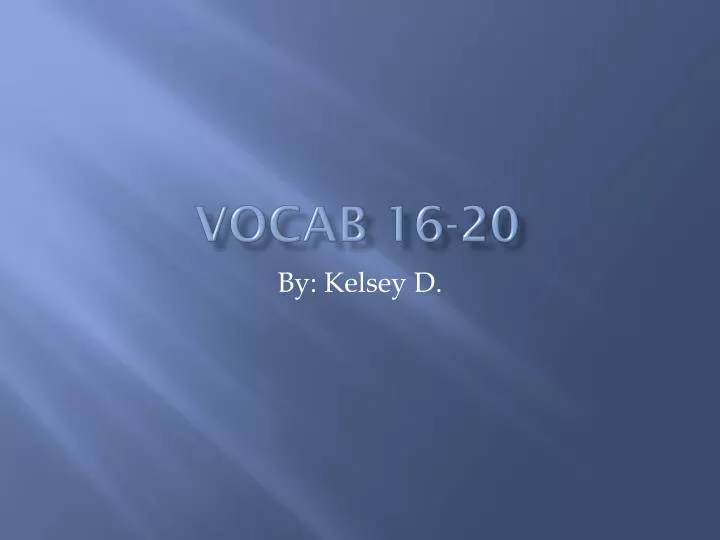 vocab 16 20