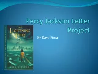 Percy Jackson Letter Project