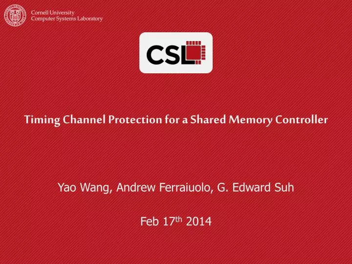 timing channel protection for a shared memory controller