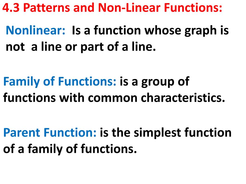 PPT - 4.3 Patterns and Non-Linear Functions: PowerPoint Presentation ...