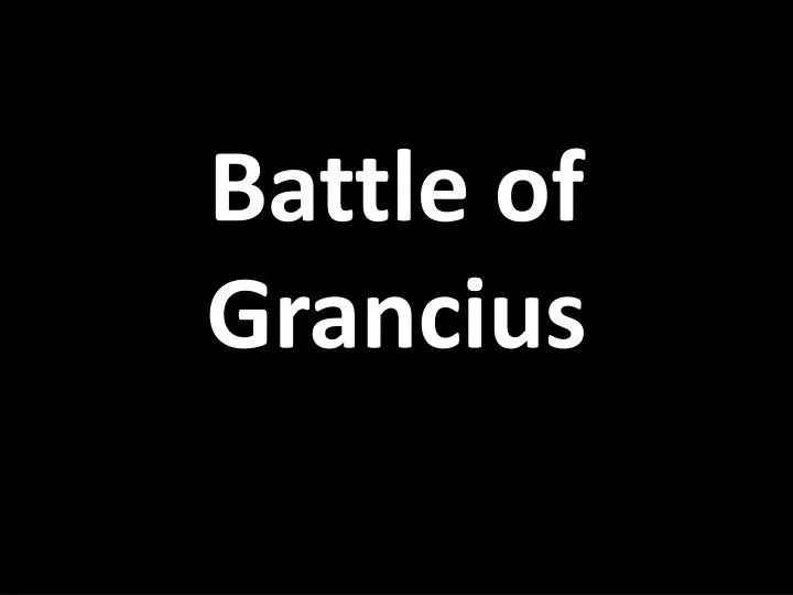 battle of grancius