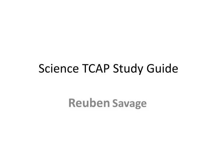 science tcap study guide