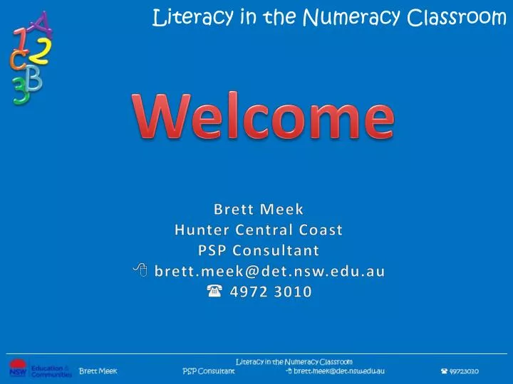 literacy in the numeracy classroom