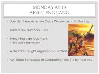 Monday 9.9.13 AP/GT Eng Lang