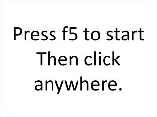 Press f5 to start Then click anywhere.