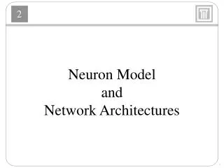 Neuron Model and Network Architectures