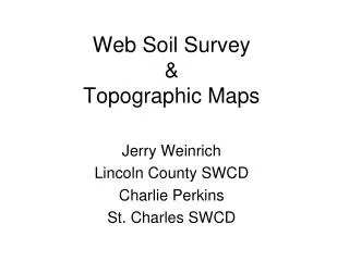Web Soil Survey &amp; Topographic Maps