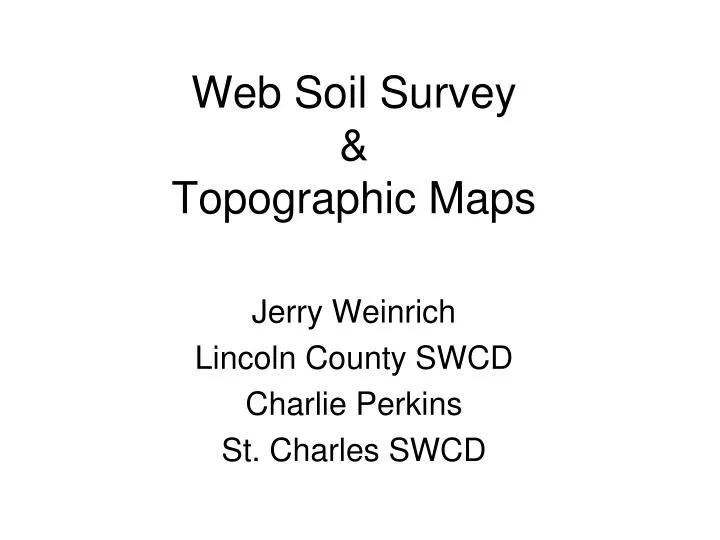 web soil survey topographic maps