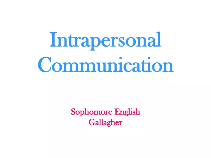 intrapersonal communication