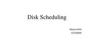 Disk Scheduling