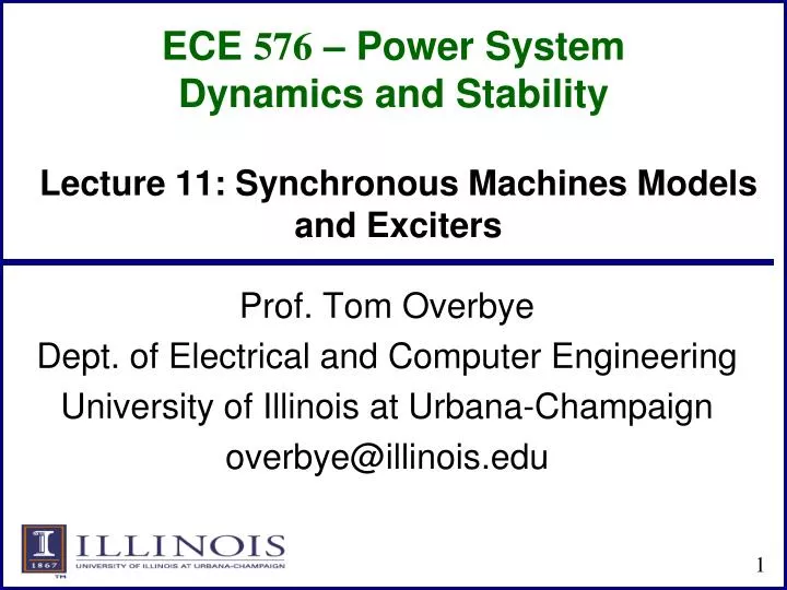 ece 576 power system dynamics and stability