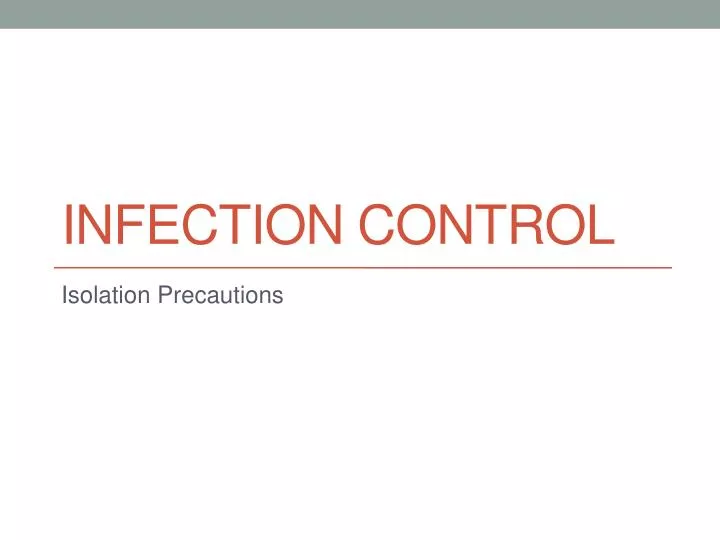 infection control