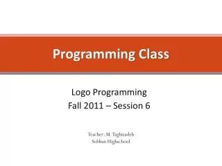 Programming Class
