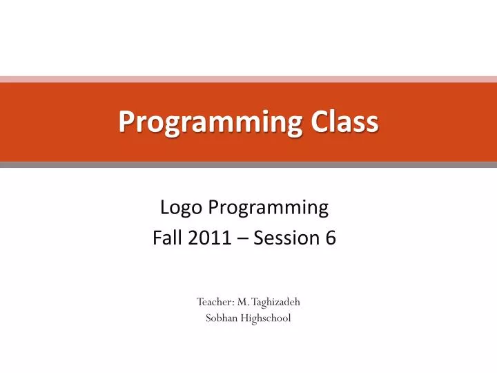 programming class