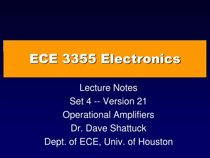 ece 3355 electronics