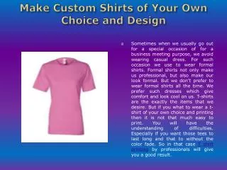 Design Custom Shirts