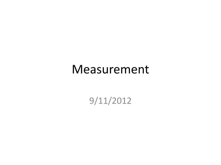 measurement