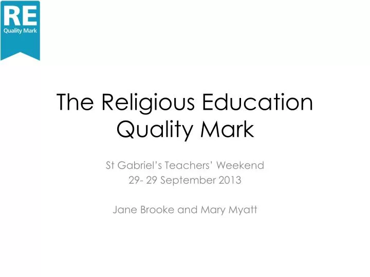 the religious education quality mark