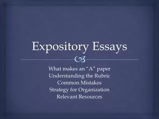 Expository Essays