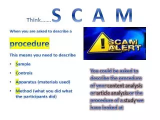think s c a m
