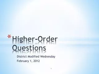 Higher-Order Questions