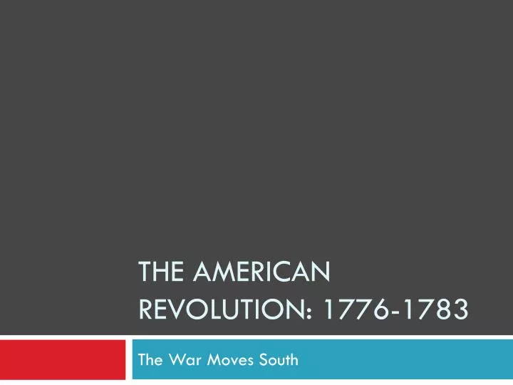 the american revolution 1776 1783