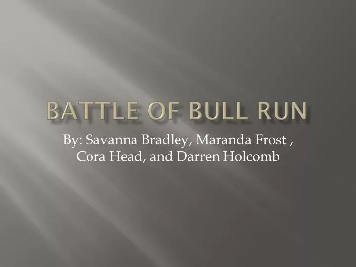 battle of bull run