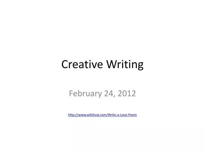 creative writing