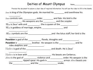 Zeus is king of the Olympian gods. He married his ________ and overthrew his _________.