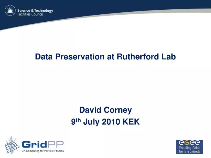 data preservation at rutherford lab