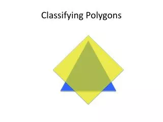 Classifying Polygons