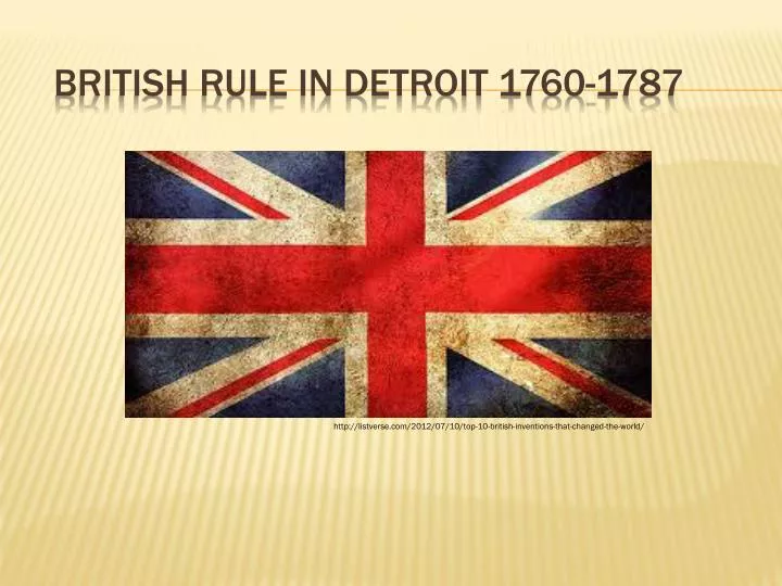 british rule in detroit 1760 1787