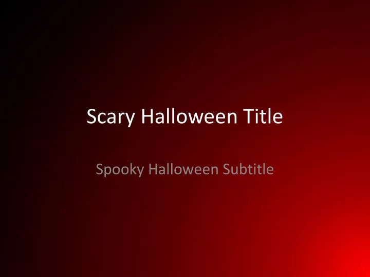 scary halloween title
