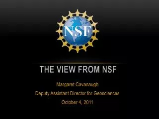 The View from NSF