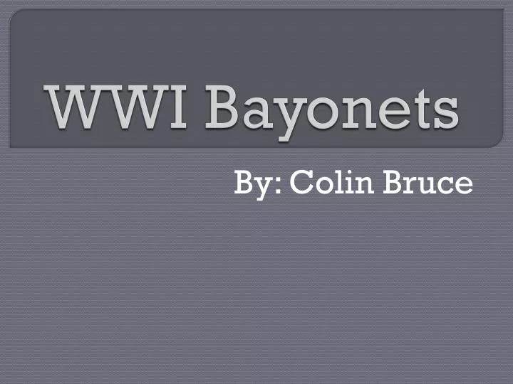 wwi bayonets