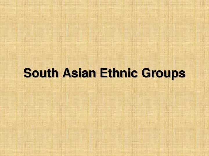 south asian ethnic groups
