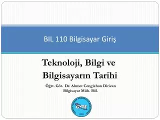 bil 110 bilgisayar giri