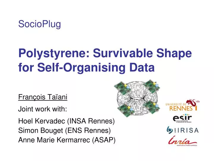 polystyrene survivable shape for self organising data