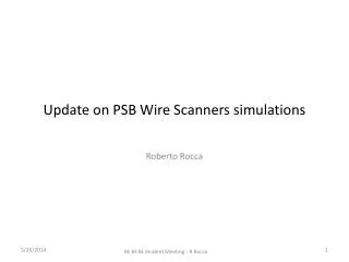 Update on PSB Wire Scanners simulations
