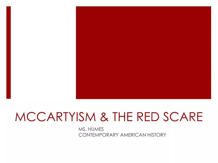 mccartyism the red scare