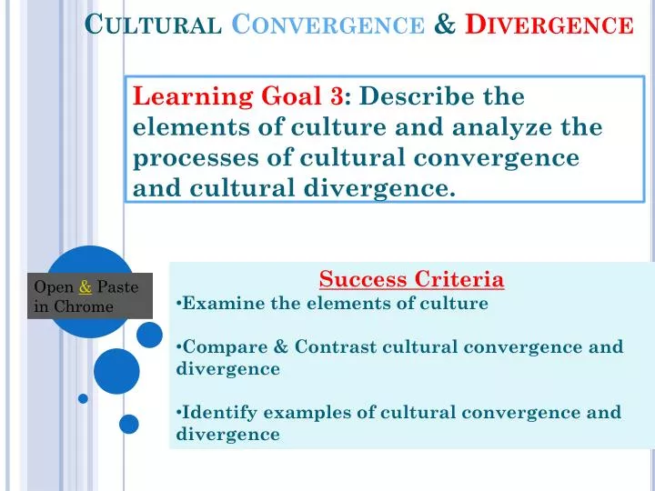 cultural convergence divergence