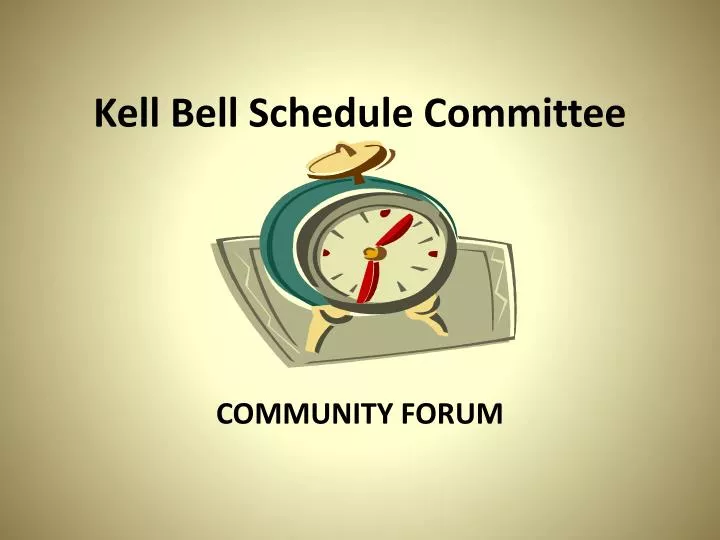 kell bell schedule committee