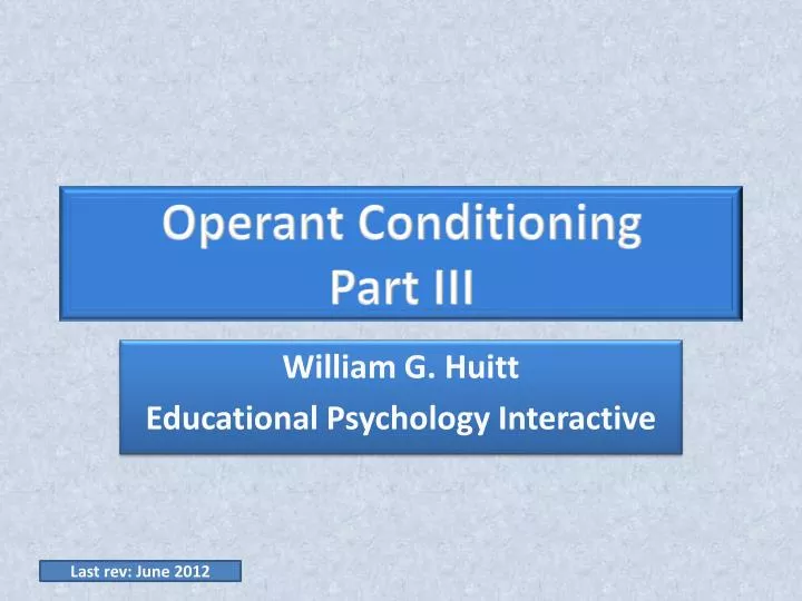 william g huitt educational psychology interactive