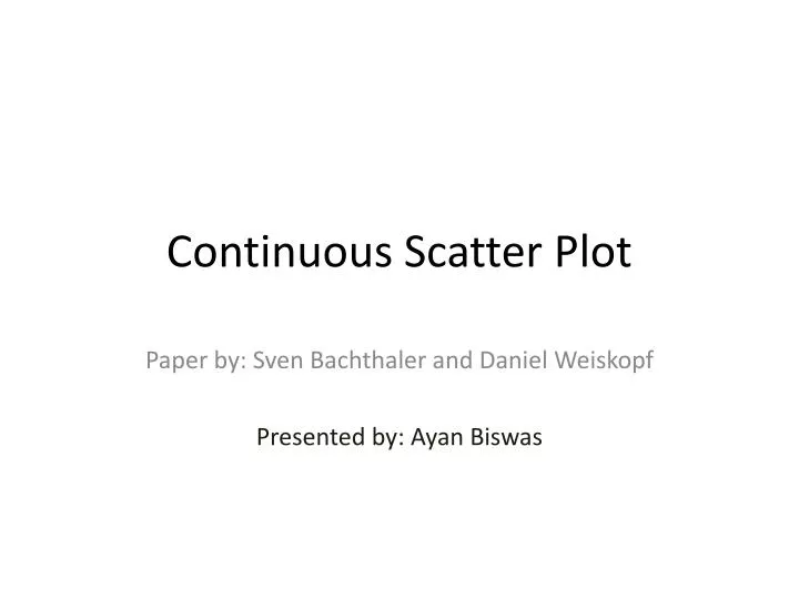 continuous scatter plot