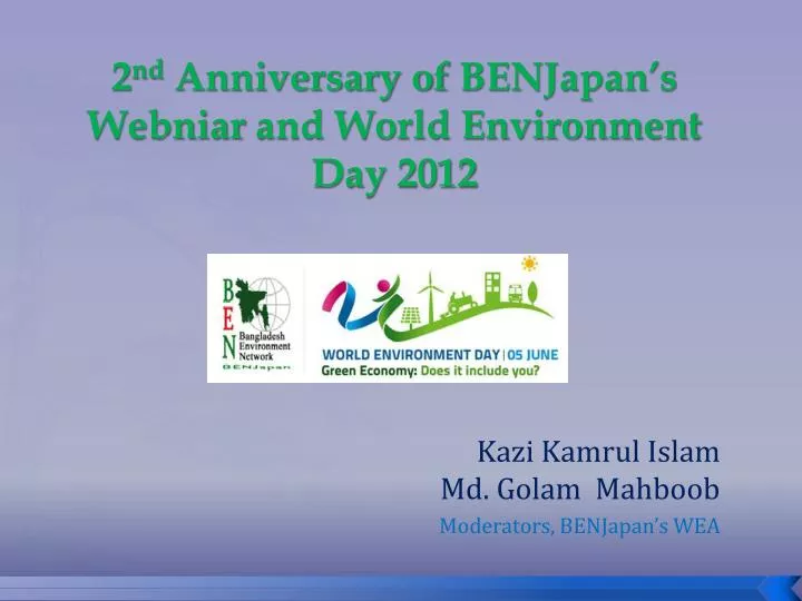 2 nd anniversary of benjapan s webniar and world environment day 2012