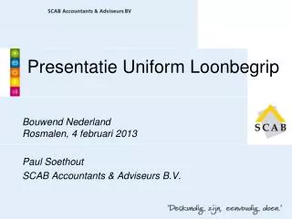 presentatie uniform loonbegrip