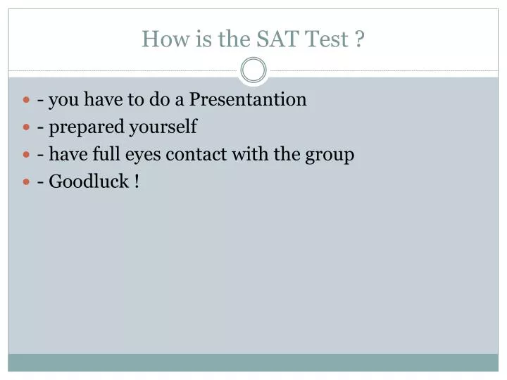 how is the sat test