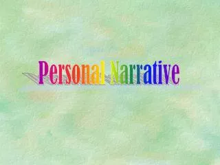 Personal Narrative