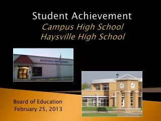 Student Achievement Campus High School Haysville High School